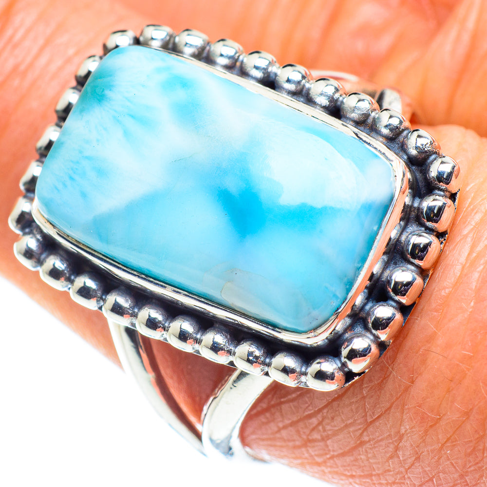 Larimar Rings handcrafted by Ana Silver Co - RING57990