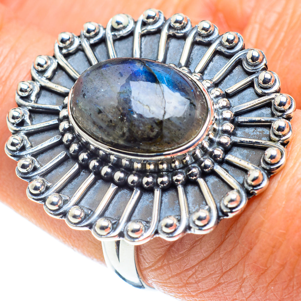 Labradorite Rings handcrafted by Ana Silver Co - RING57991