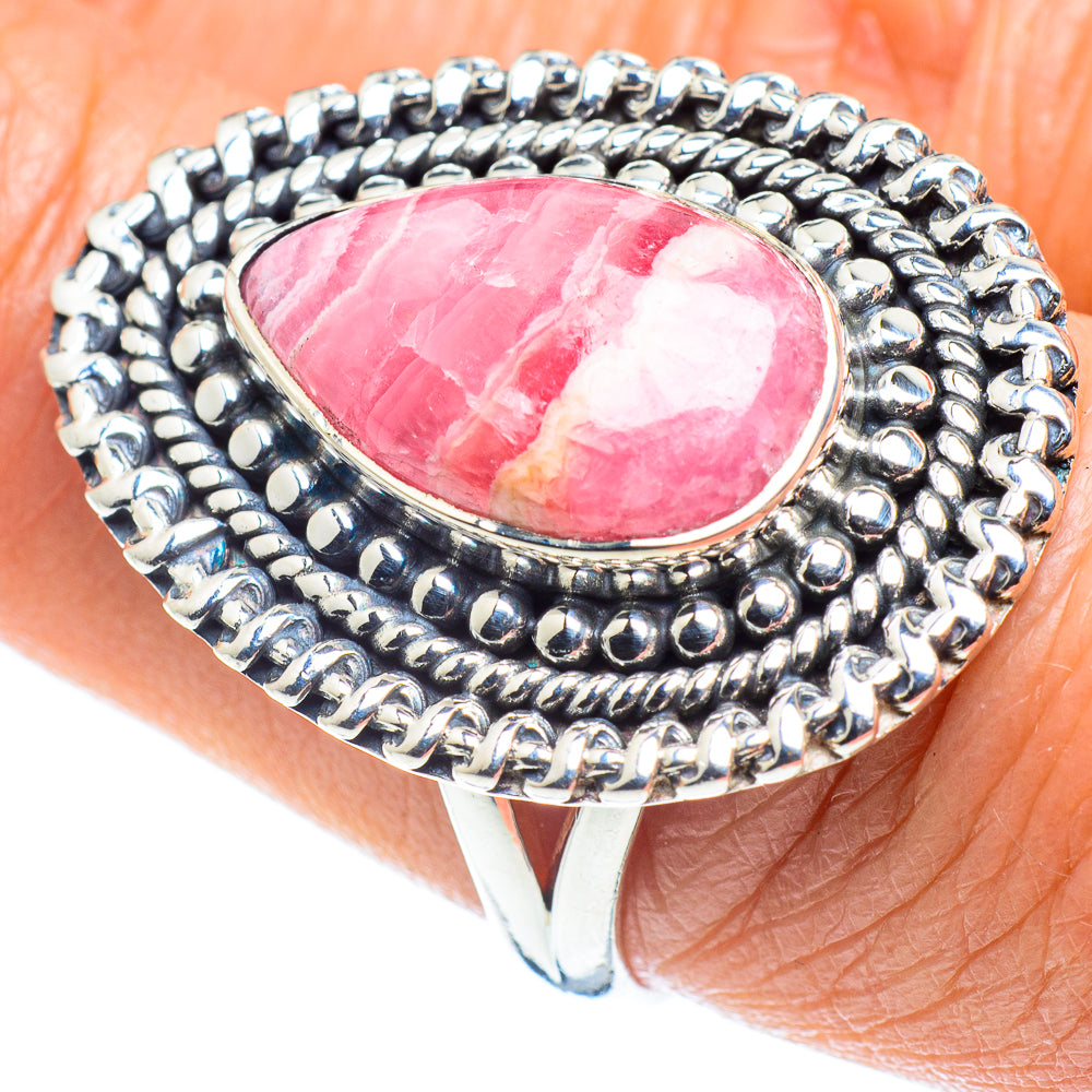 Rhodochrosite Rings handcrafted by Ana Silver Co - RING58002