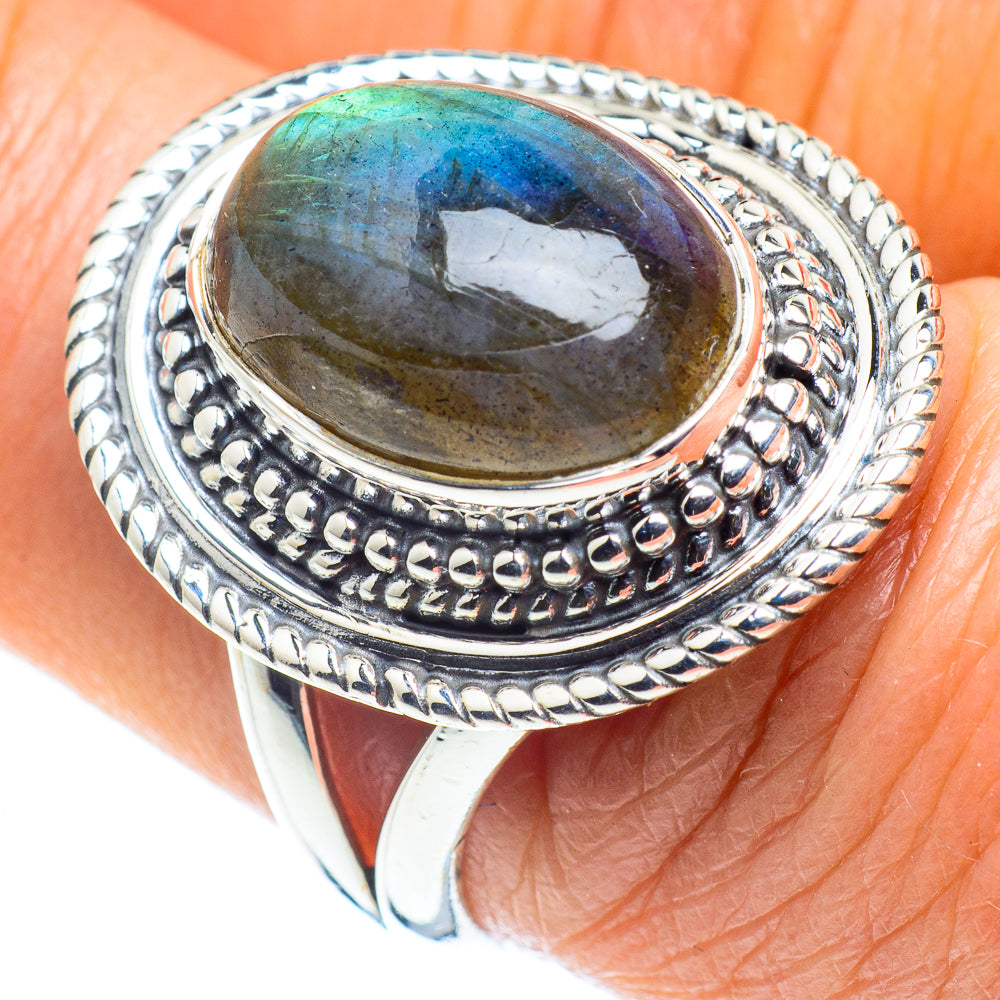 Labradorite Rings handcrafted by Ana Silver Co - RING58010
