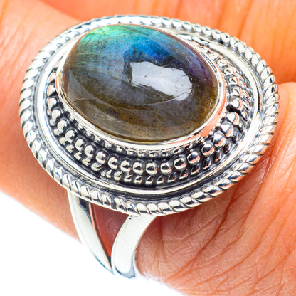 Labradorite Rings handcrafted by Ana Silver Co - RING58010