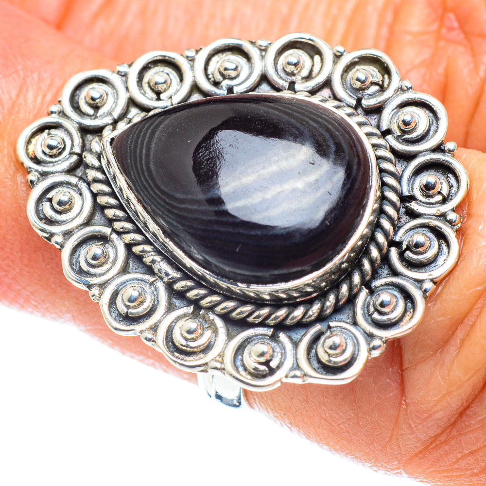 Psilomelane Rings handcrafted by Ana Silver Co - RING58012