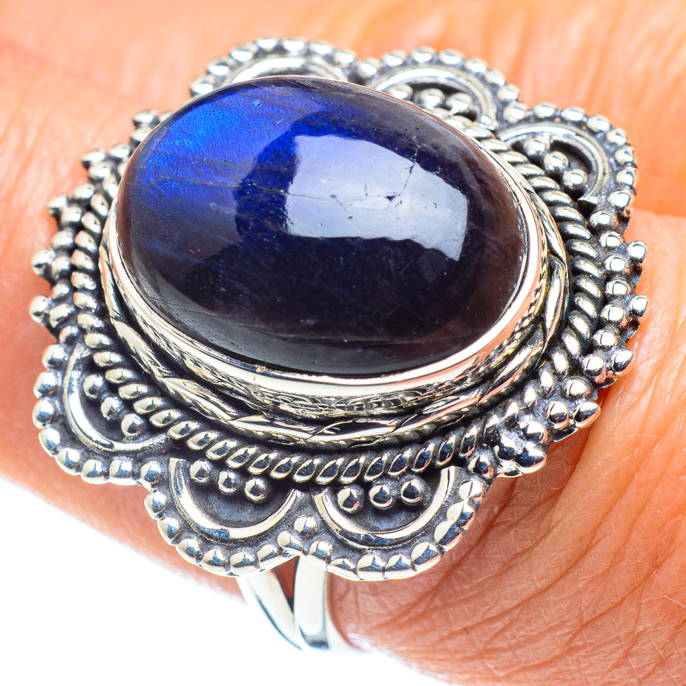Labradorite Rings handcrafted by Ana Silver Co - RING58014