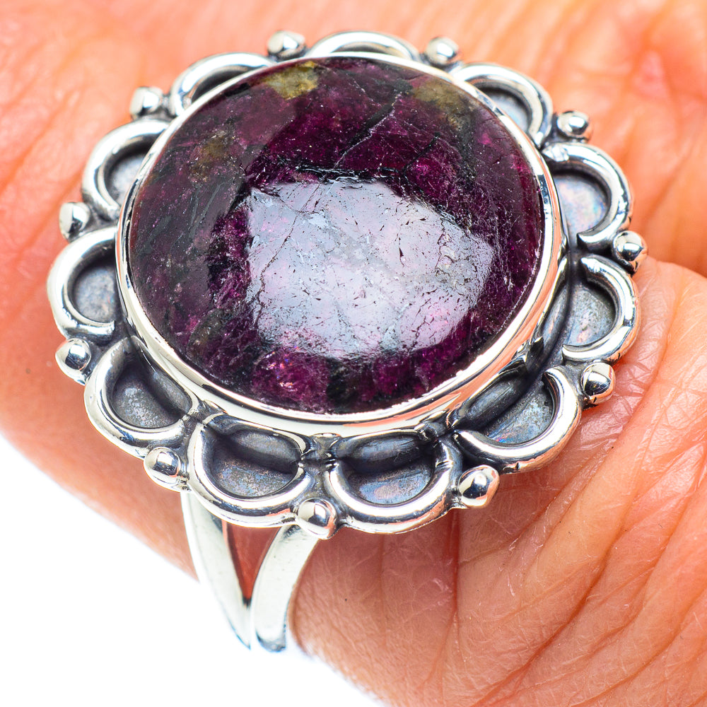 Russian Eudialyte Rings handcrafted by Ana Silver Co - RING58019