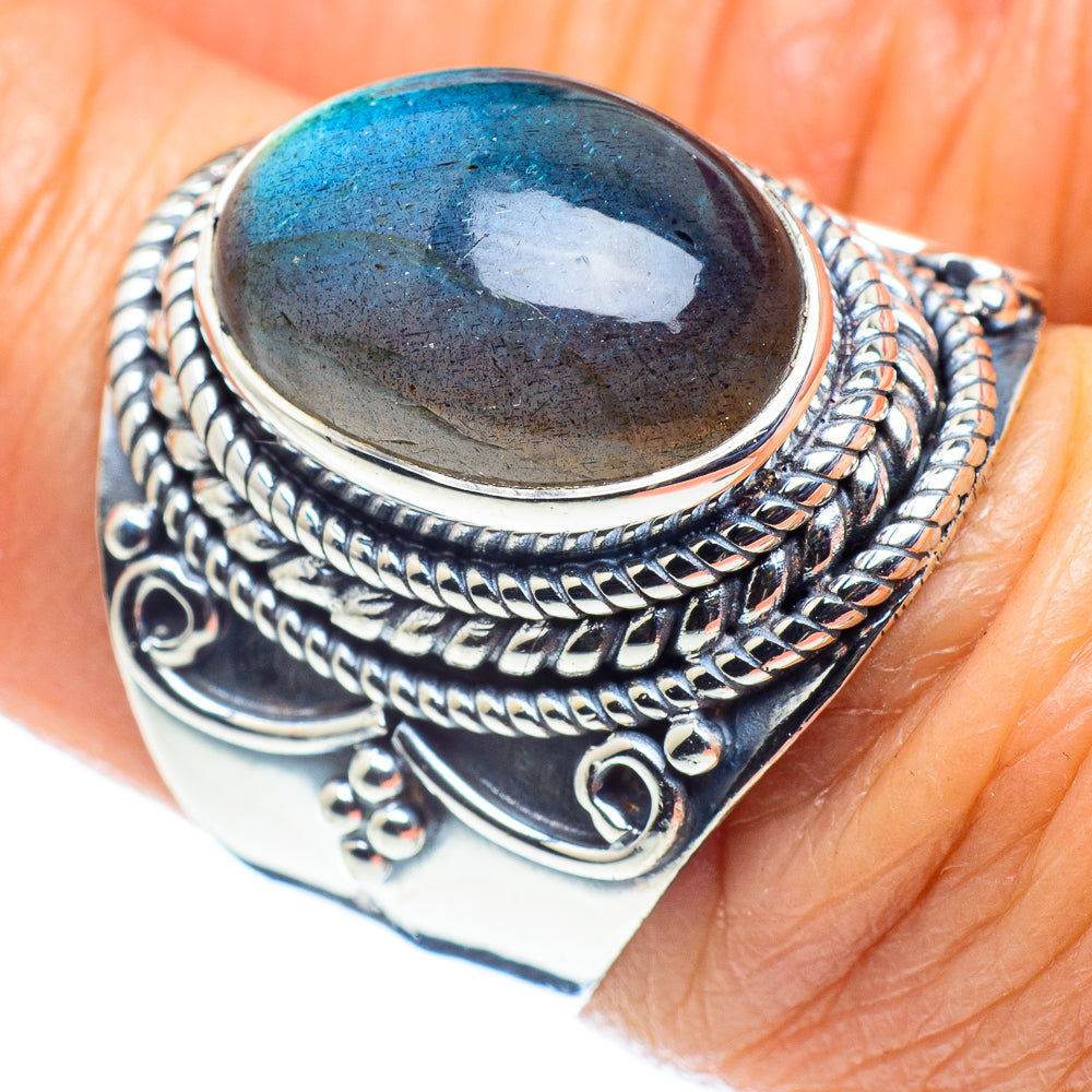 Labradorite Rings handcrafted by Ana Silver Co - RING58021