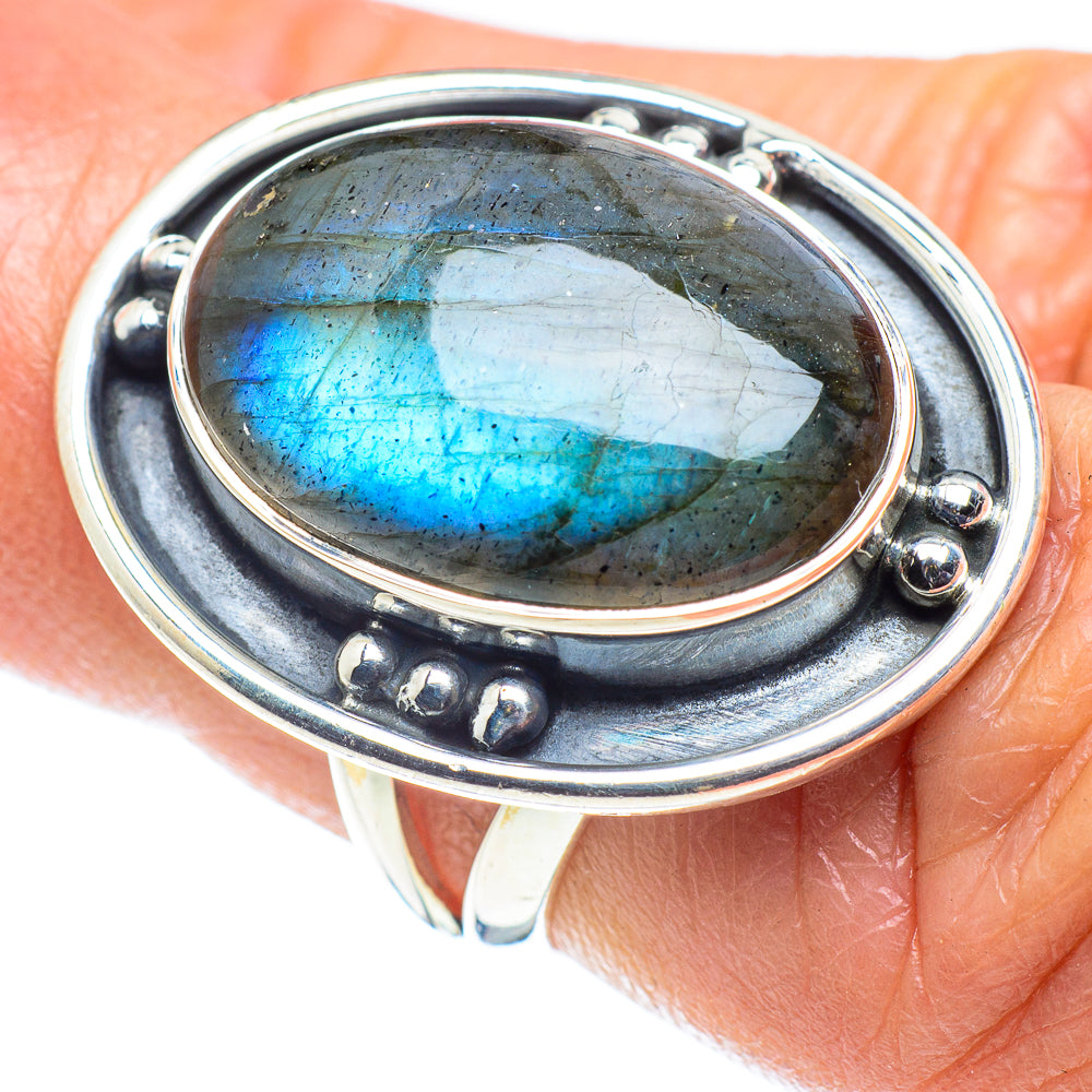 Labradorite Rings handcrafted by Ana Silver Co - RING58026