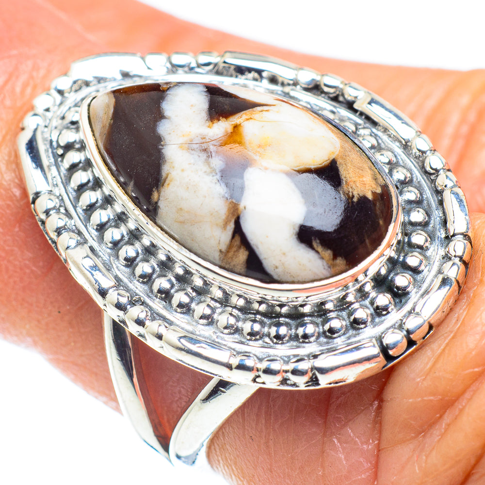Peanut Wood Jasper Rings handcrafted by Ana Silver Co - RING58035