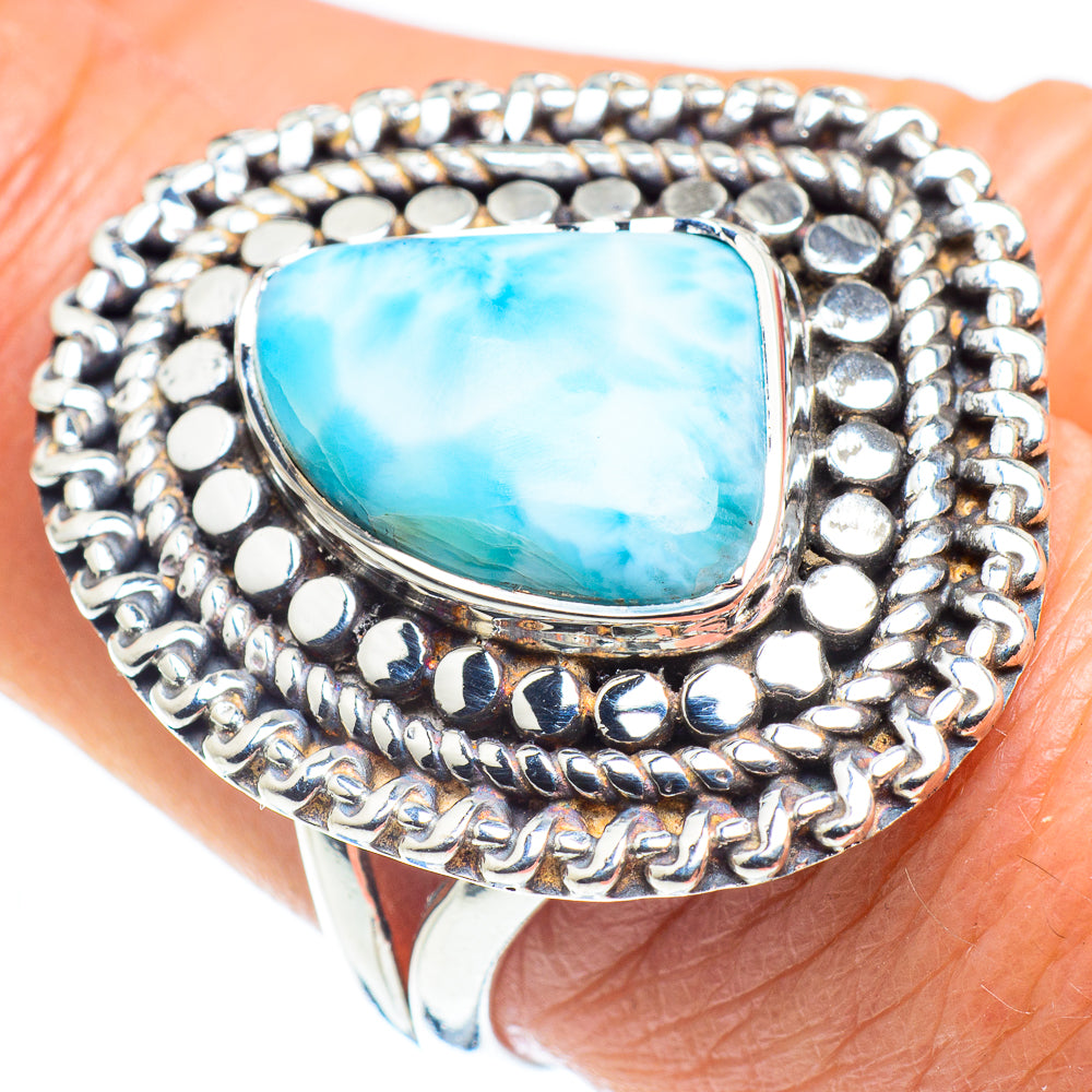 Larimar Rings handcrafted by Ana Silver Co - RING58038