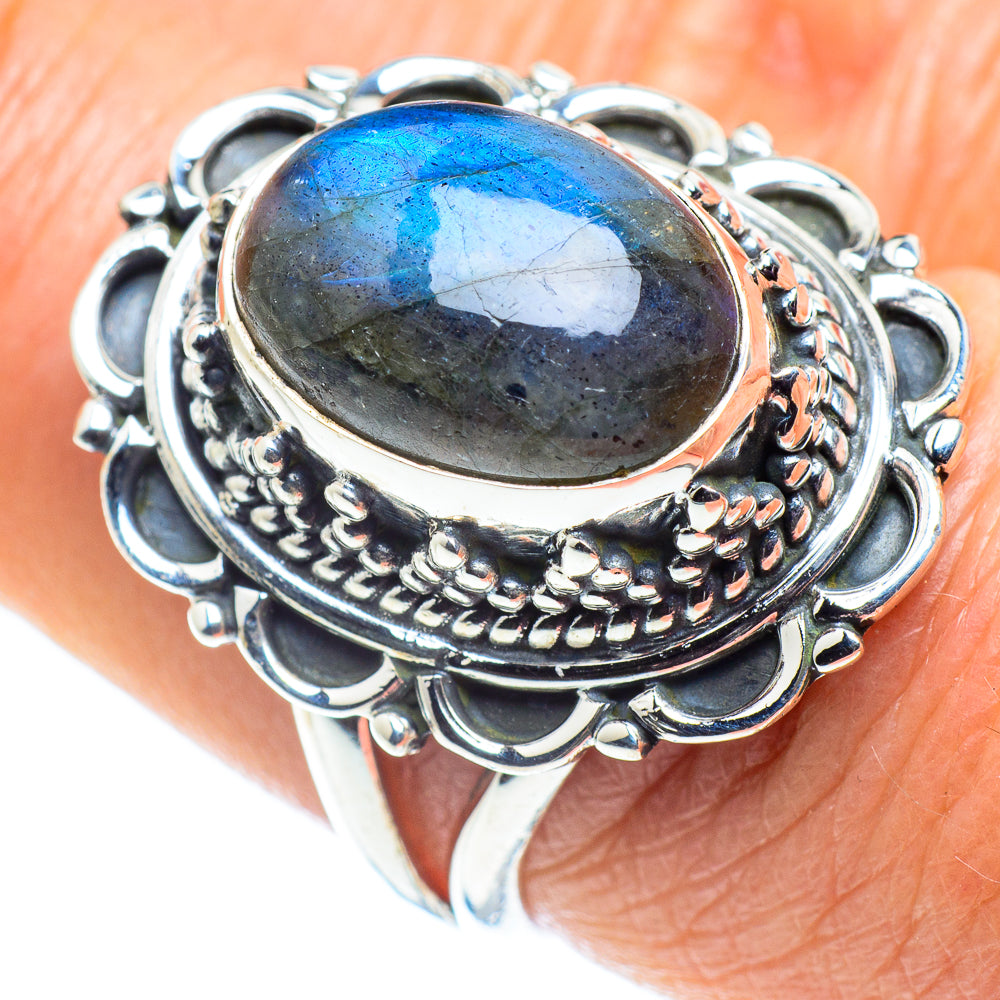 Labradorite Rings handcrafted by Ana Silver Co - RING58039