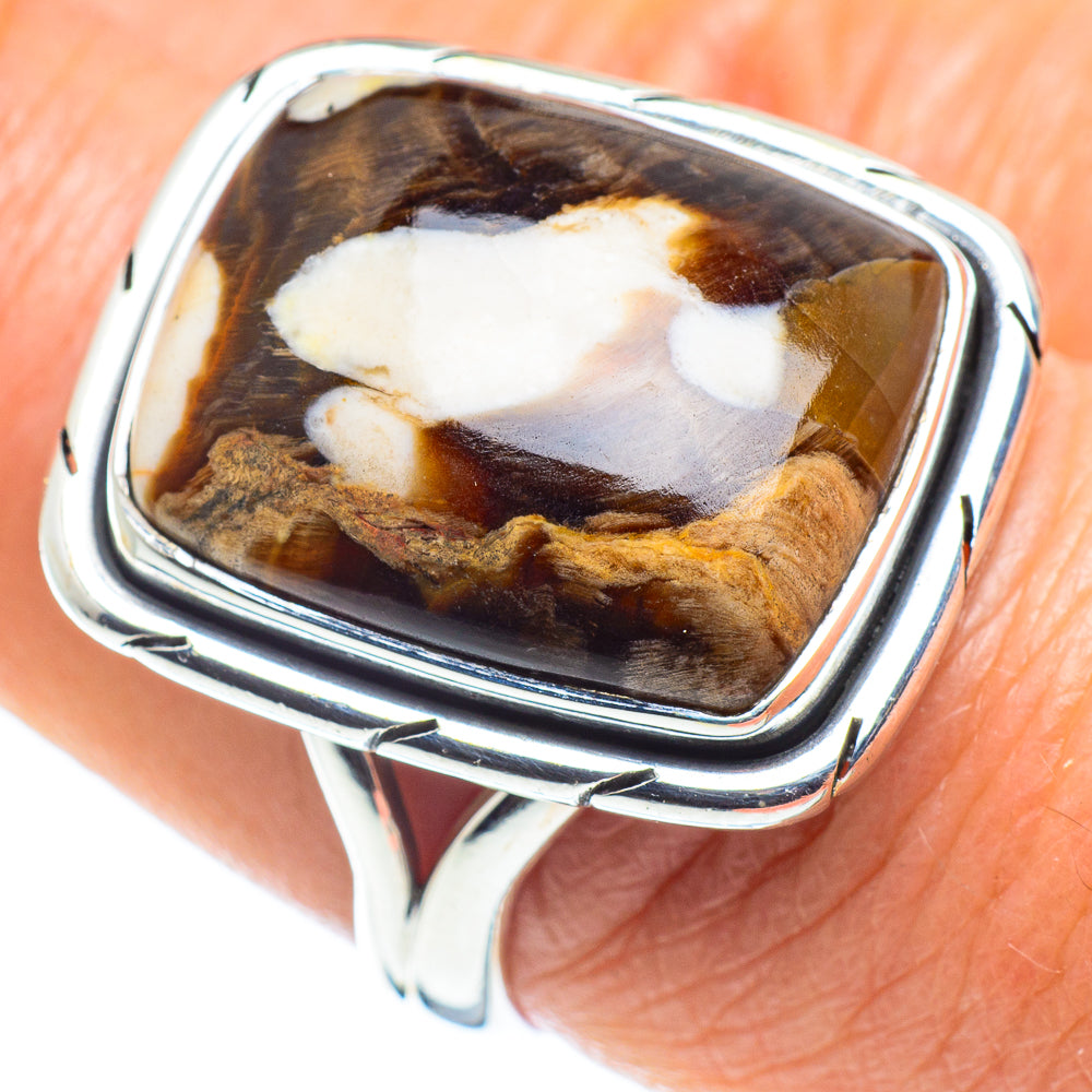 Peanut Wood Jasper Rings handcrafted by Ana Silver Co - RING58051