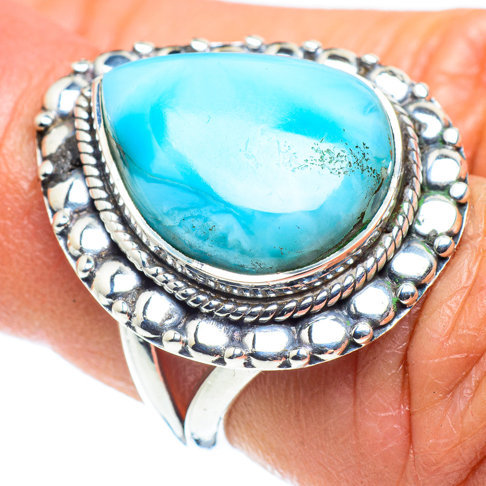 Larimar Rings handcrafted by Ana Silver Co - RING58061