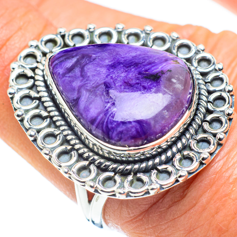 Charoite Rings handcrafted by Ana Silver Co - RING58066