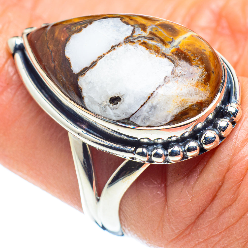 Peanut Wood Jasper Rings handcrafted by Ana Silver Co - RING58073