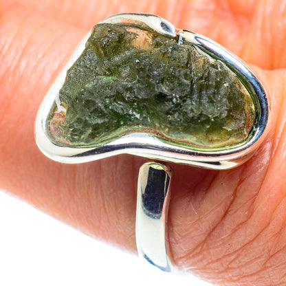 Czech Moldavite Rings handcrafted by Ana Silver Co - RING58101