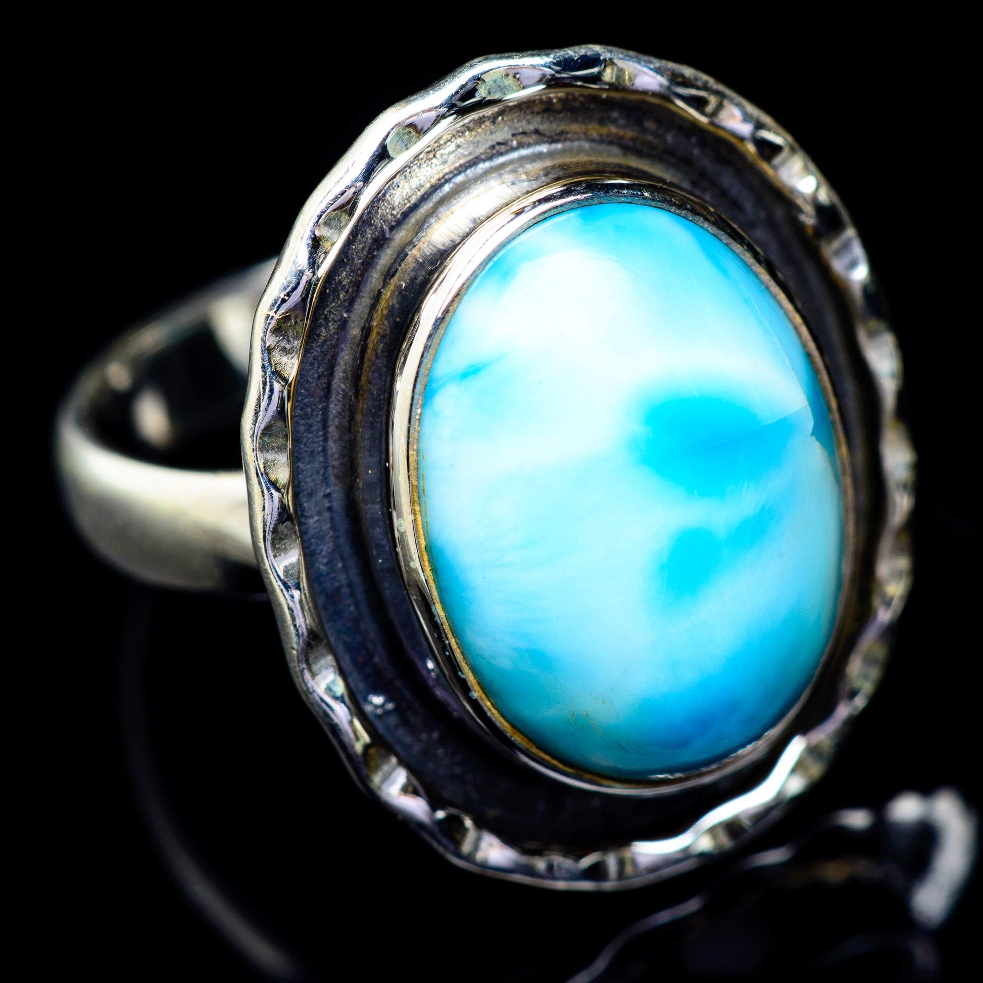 Larimar Rings handcrafted by Ana Silver Co - RING5822