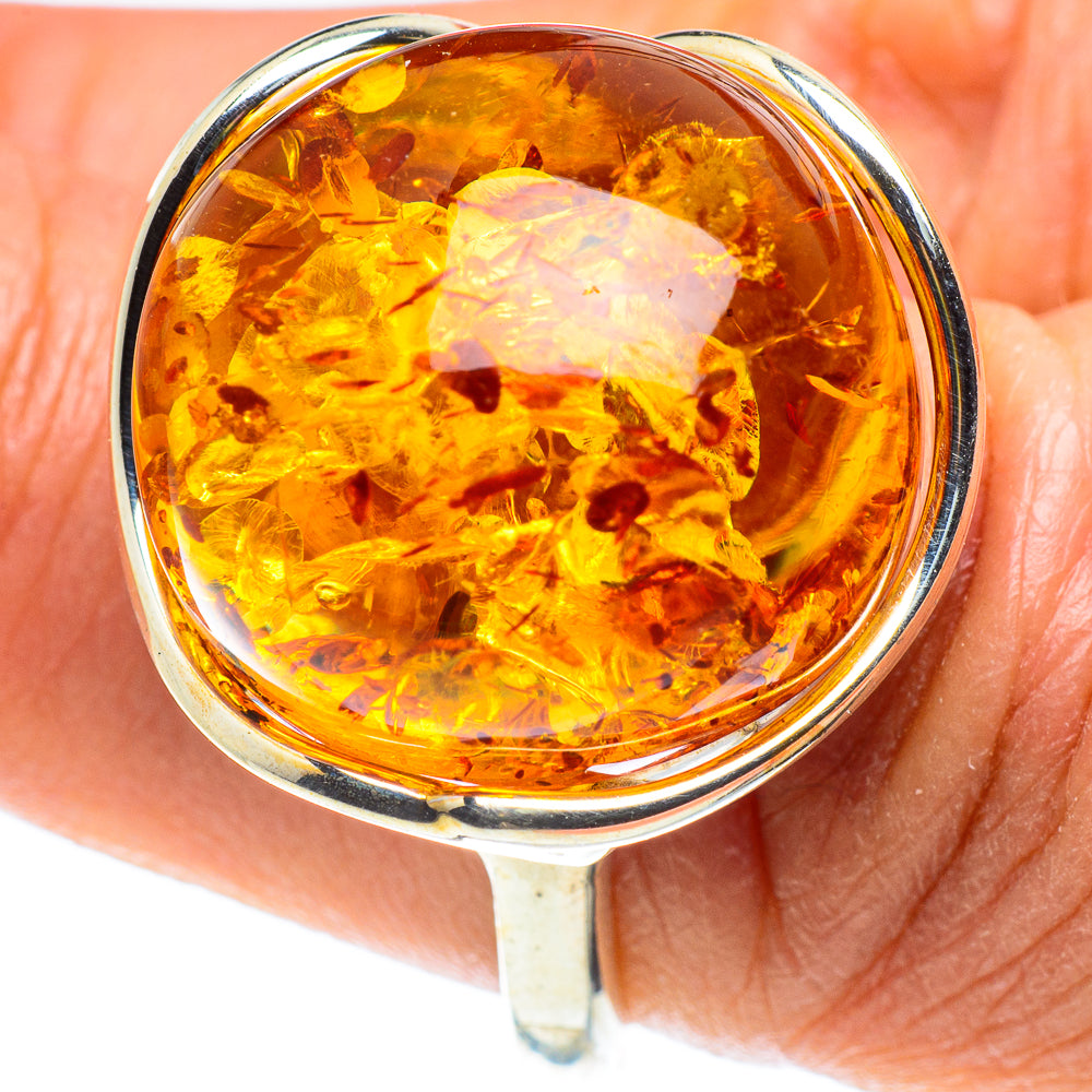 Baltic Amber Rings handcrafted by Ana Silver Co - RING58250