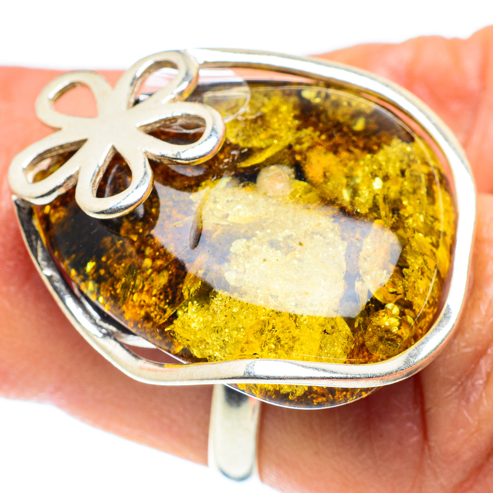 Baltic Amber Rings handcrafted by Ana Silver Co - RING58264