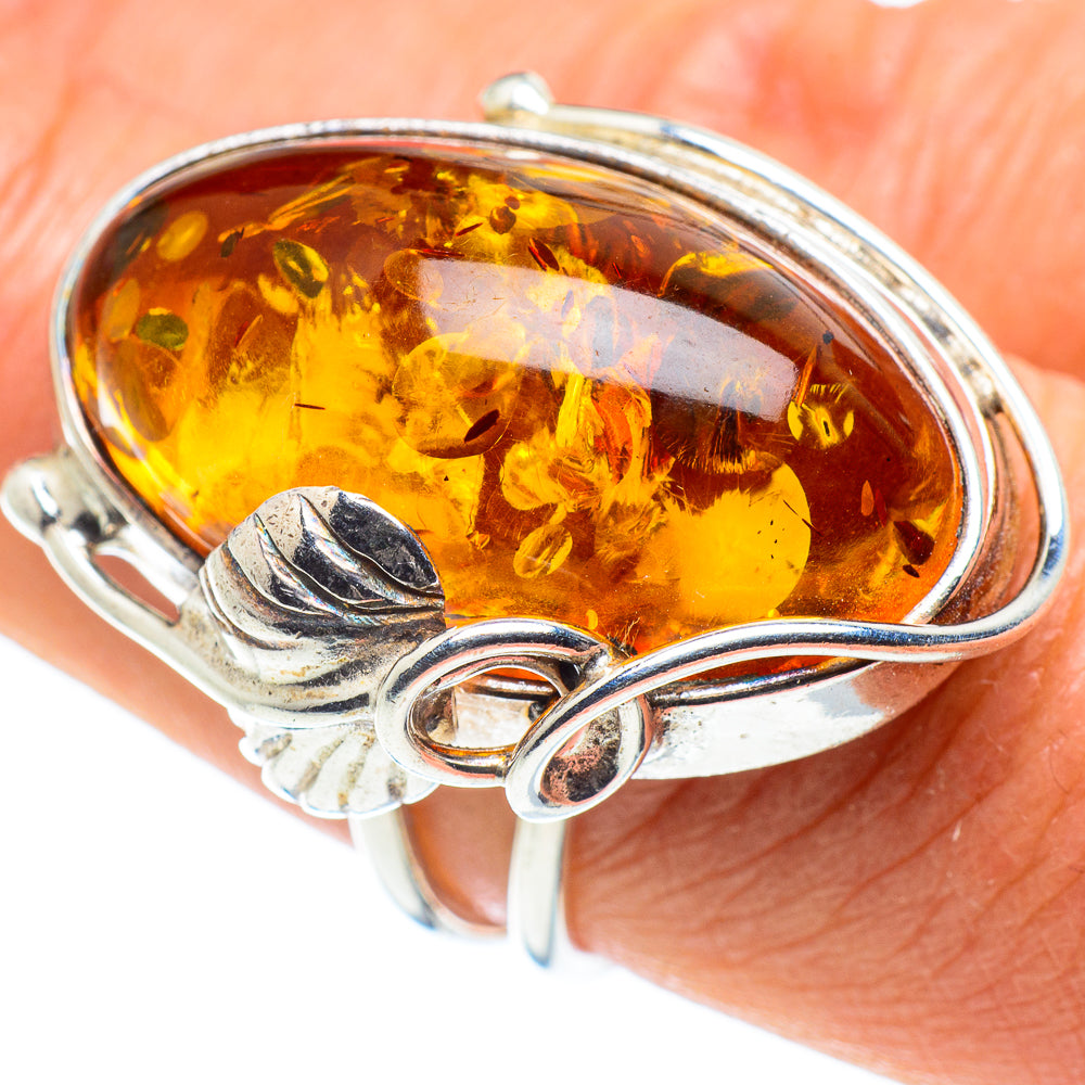 Baltic Amber Rings handcrafted by Ana Silver Co - RING58273