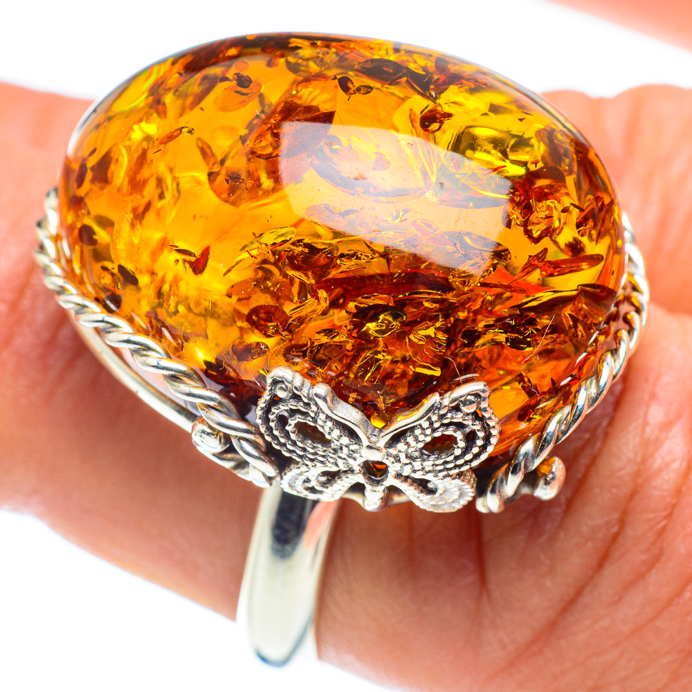 Baltic Amber Rings handcrafted by Ana Silver Co - RING58275