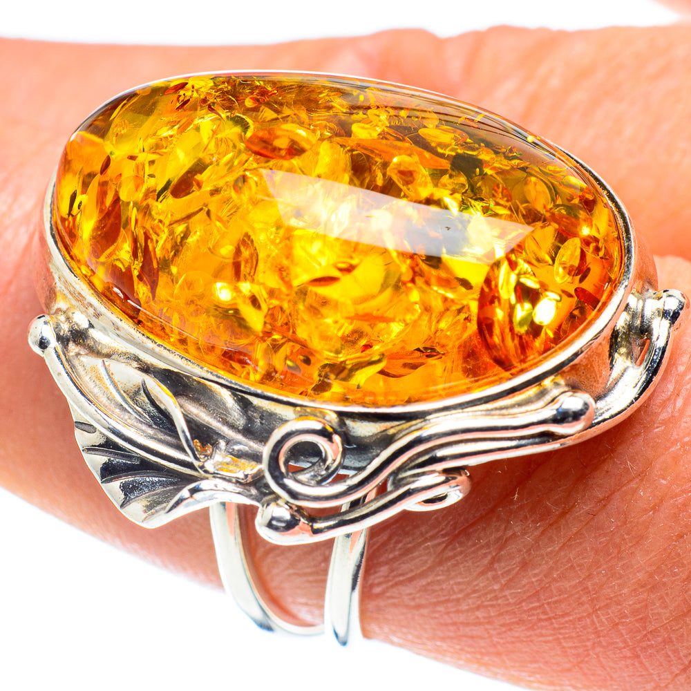 Baltic Amber Rings handcrafted by Ana Silver Co - RING58295