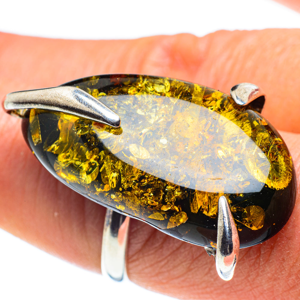 Baltic Amber Rings handcrafted by Ana Silver Co - RING58298