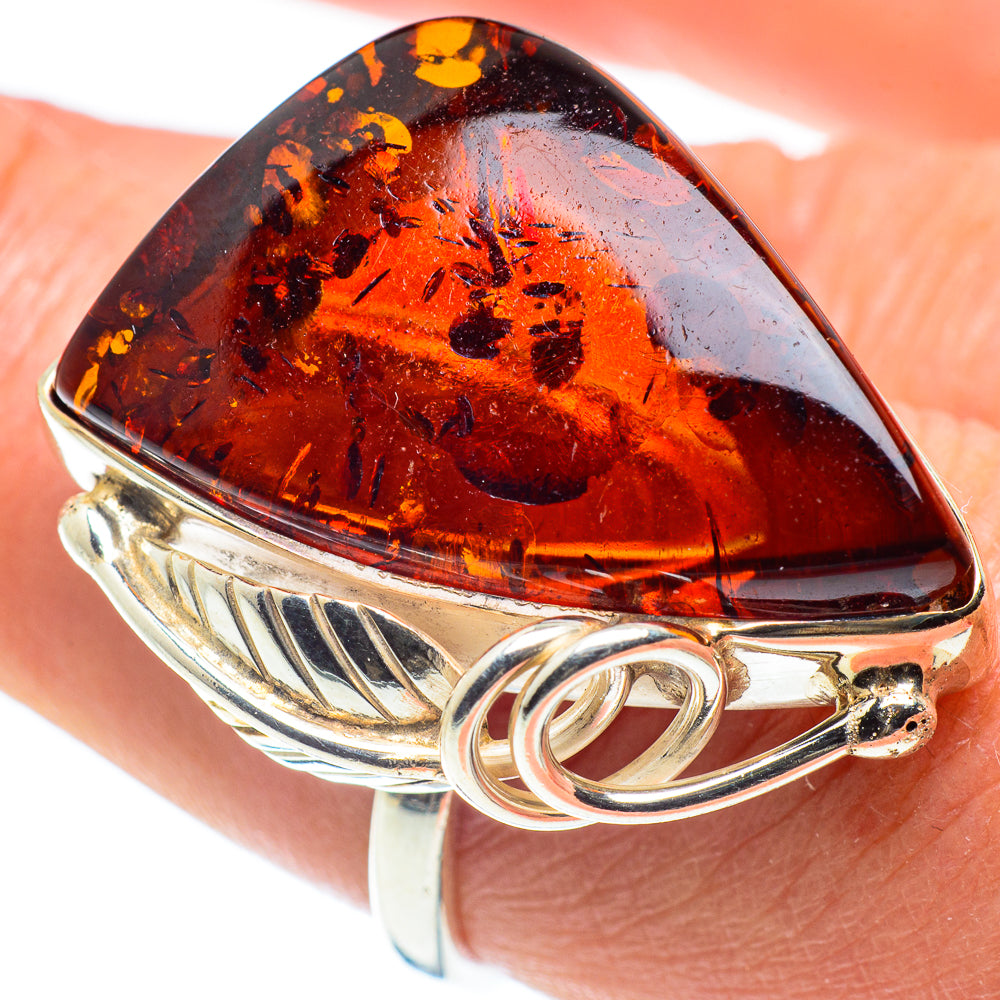 Baltic Amber Rings handcrafted by Ana Silver Co - RING58305