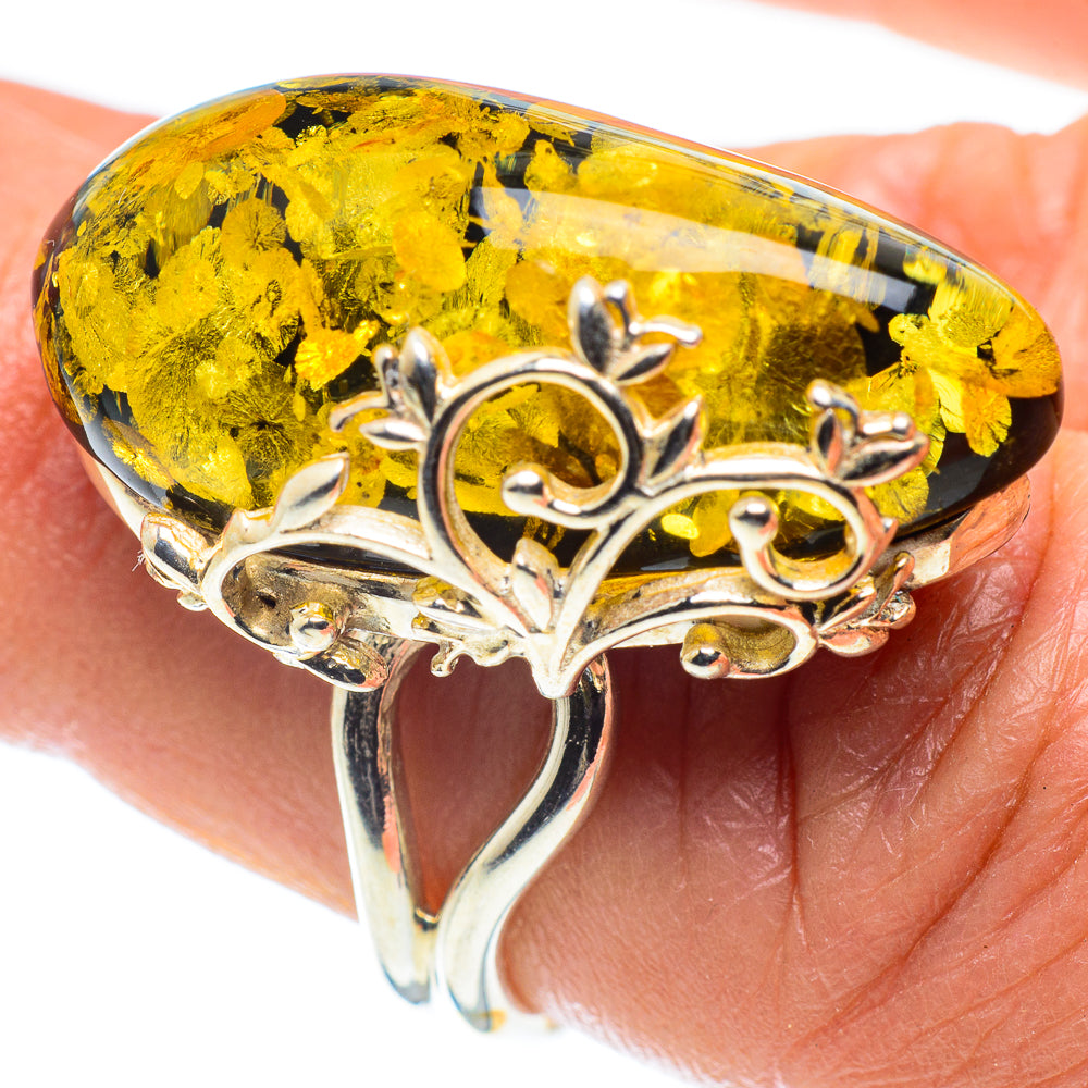 Baltic Amber Rings handcrafted by Ana Silver Co - RING58312