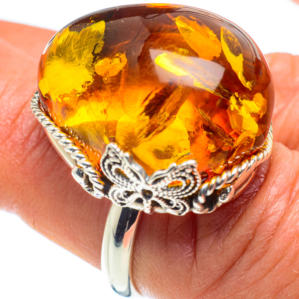Baltic Amber Rings handcrafted by Ana Silver Co - RING58323