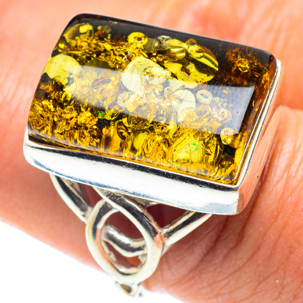 Baltic Amber Rings handcrafted by Ana Silver Co - RING58337