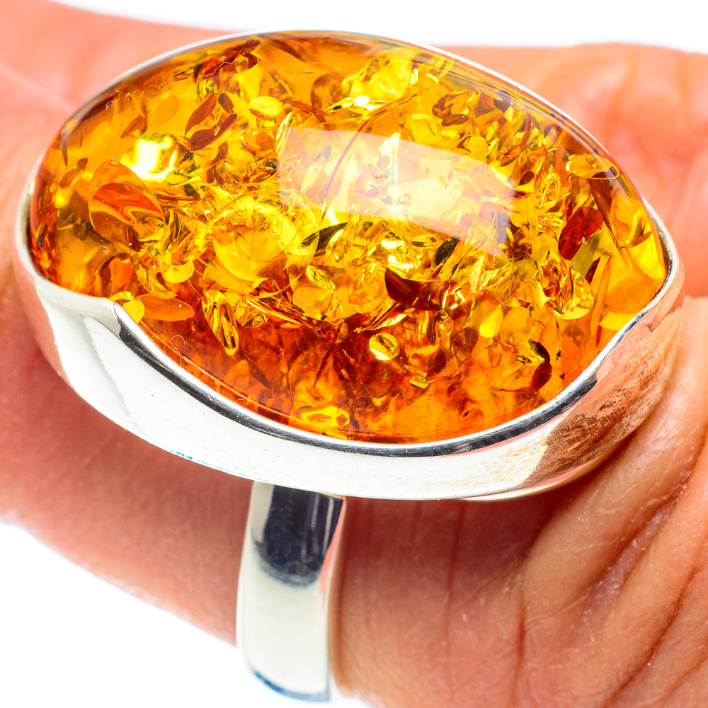 Baltic Amber Rings handcrafted by Ana Silver Co - RING58341