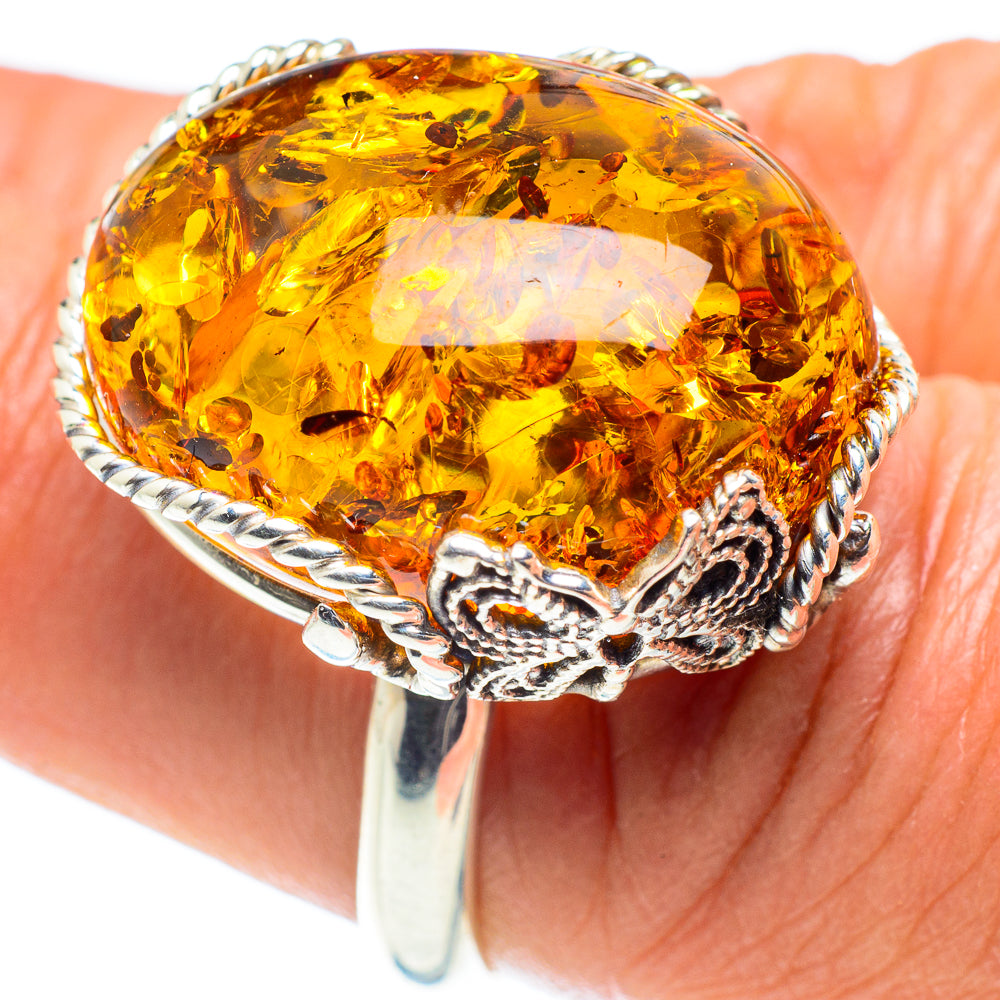 Baltic Amber Rings handcrafted by Ana Silver Co - RING58352