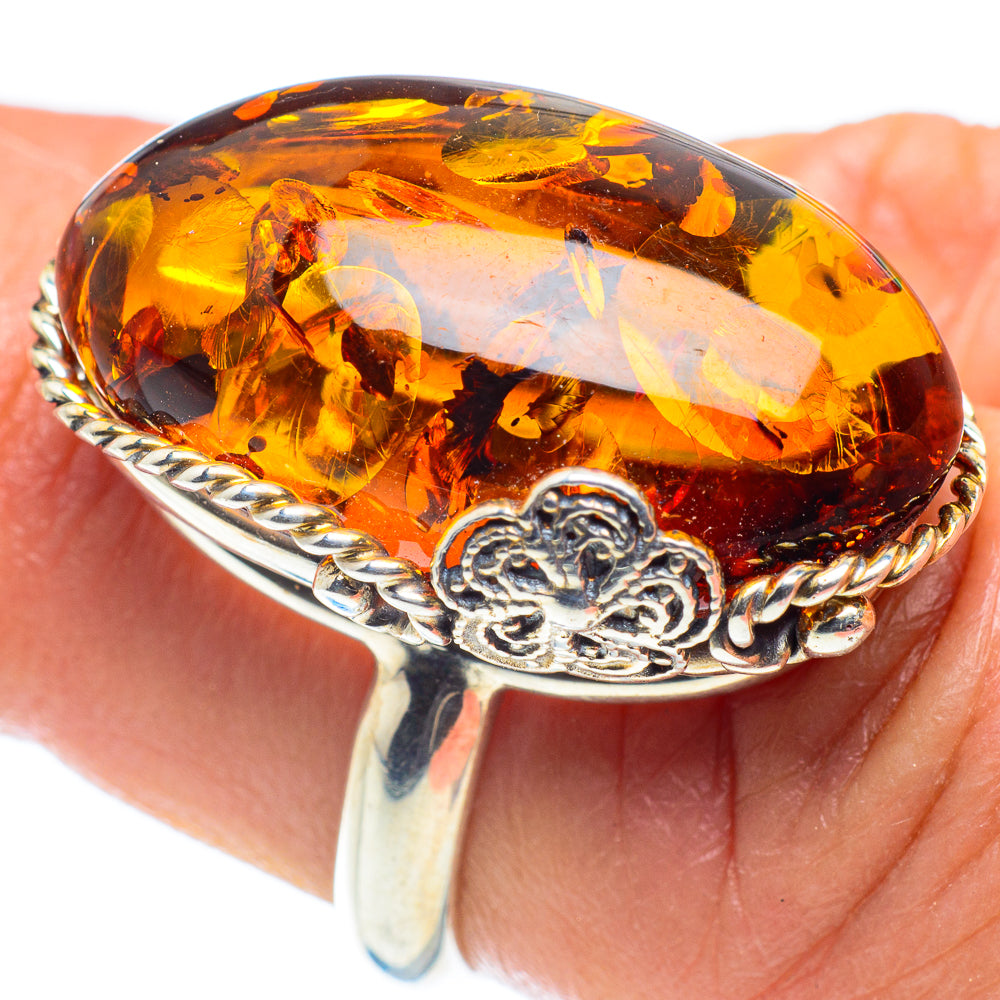 Baltic Amber Rings handcrafted by Ana Silver Co - RING58360
