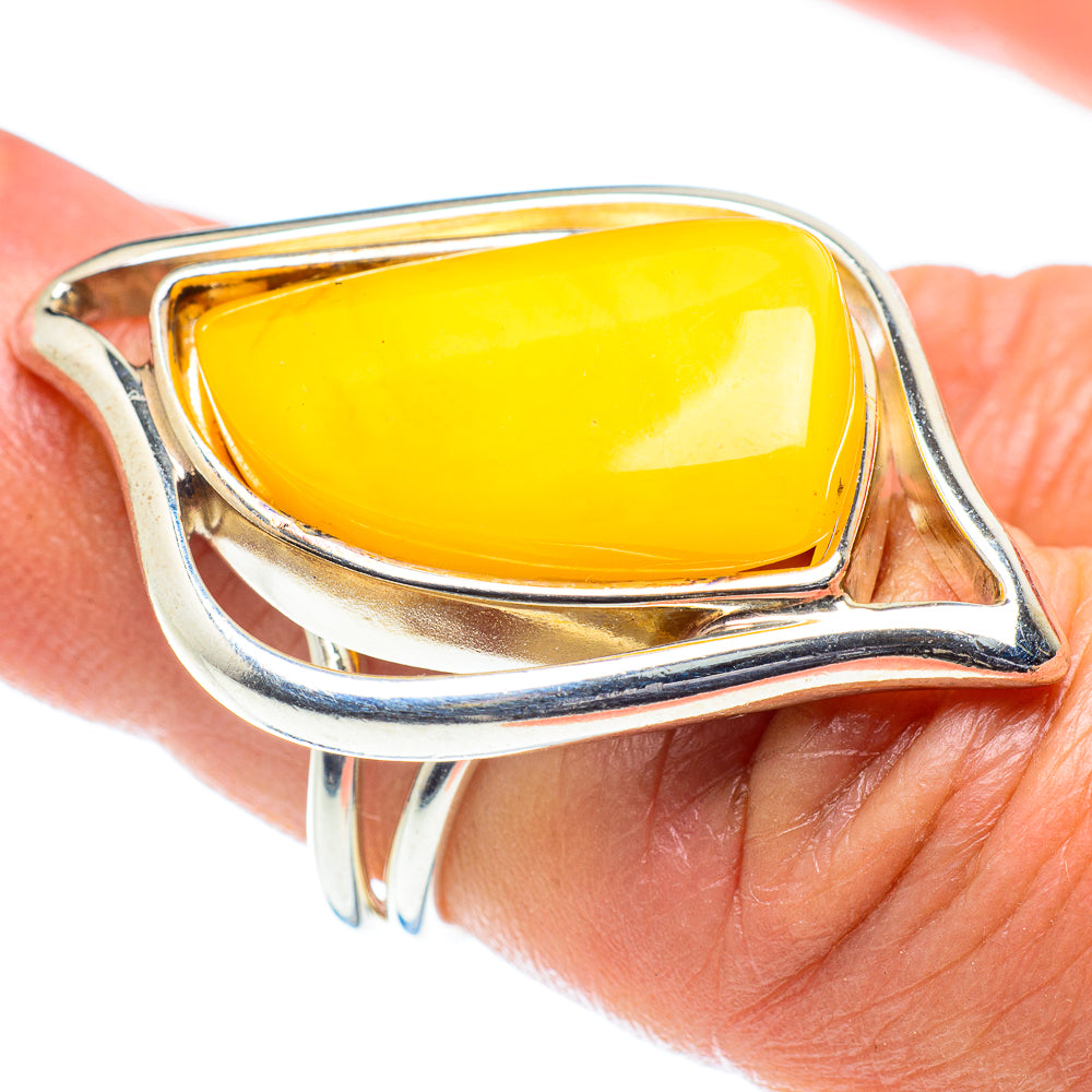 Baltic Amber Rings handcrafted by Ana Silver Co - RING58373