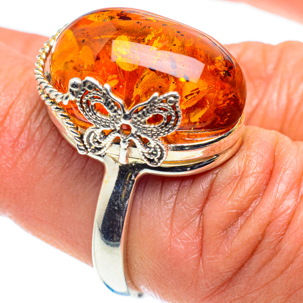 Baltic Amber Rings handcrafted by Ana Silver Co - RING58374
