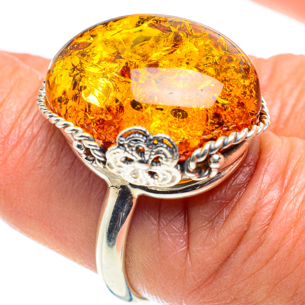 Baltic Amber Rings handcrafted by Ana Silver Co - RING58377