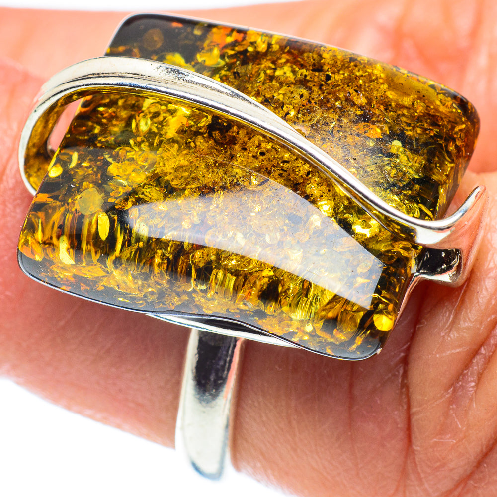 Baltic Amber Rings handcrafted by Ana Silver Co - RING58381
