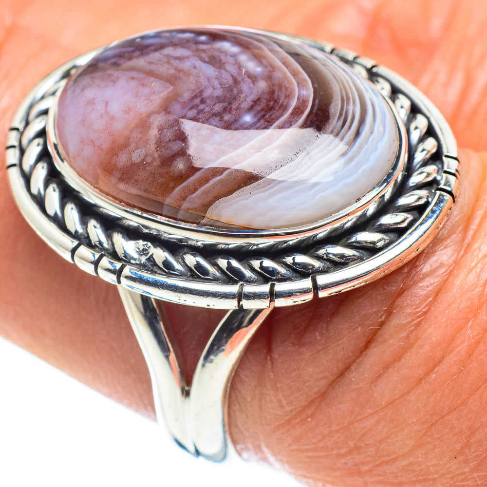 Botswana Agate Rings handcrafted by Ana Silver Co - RING58425