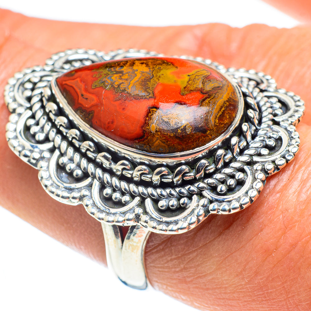 Moroccan Agate Rings handcrafted by Ana Silver Co - RING58429