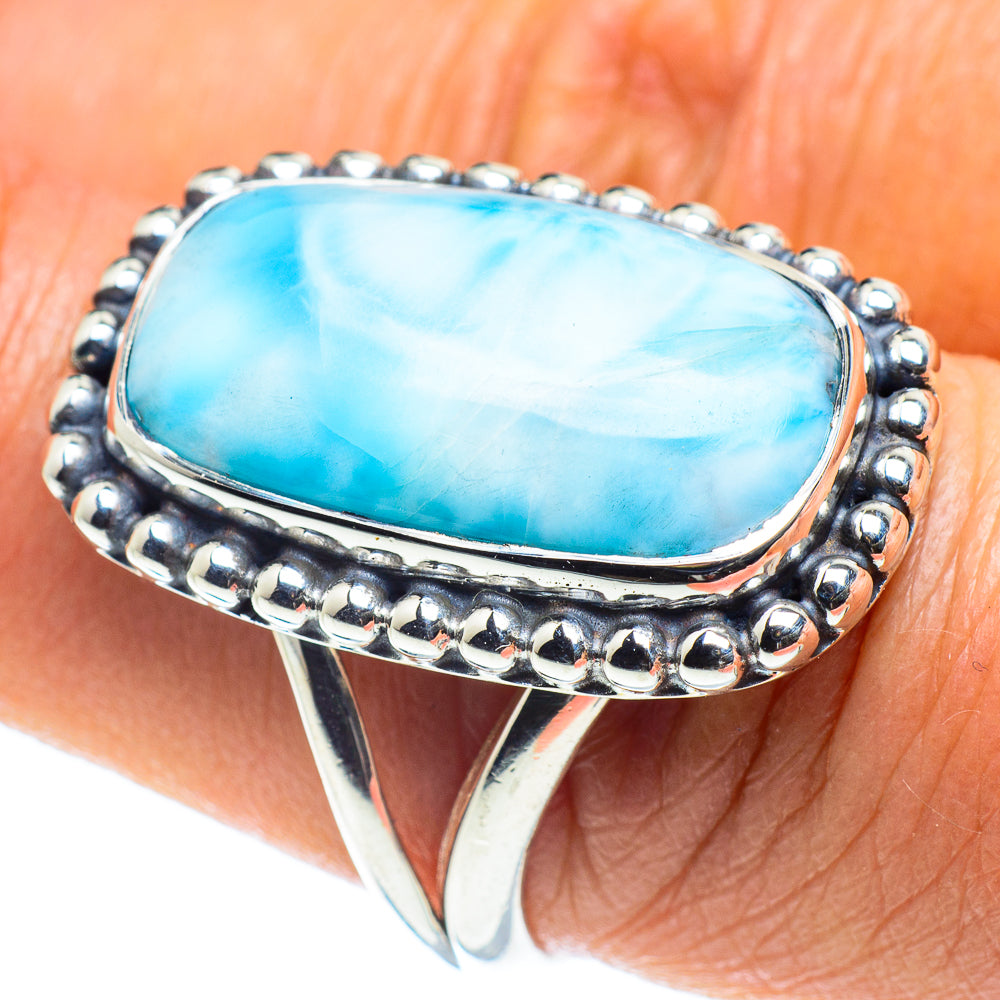Larimar Rings handcrafted by Ana Silver Co - RING58433