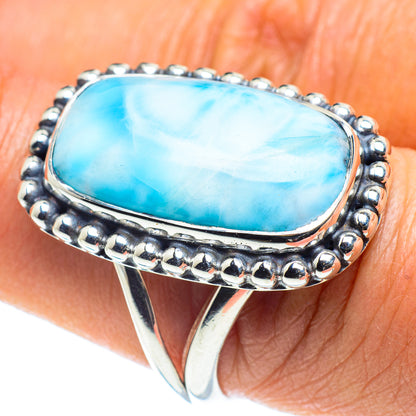 Larimar Rings handcrafted by Ana Silver Co - RING58433