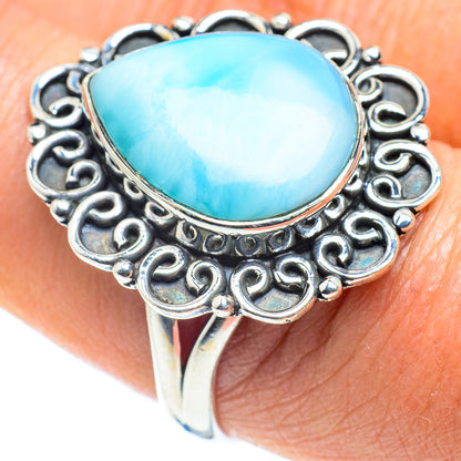 Larimar Rings handcrafted by Ana Silver Co - RING58435