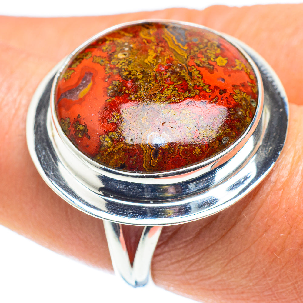Moroccan Agate Rings handcrafted by Ana Silver Co - RING58438