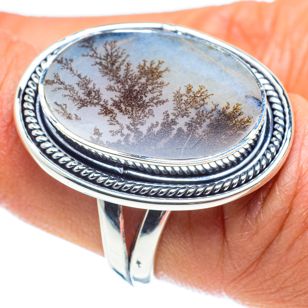 Scenic Dendritic Agate Rings handcrafted by Ana Silver Co - RING58446