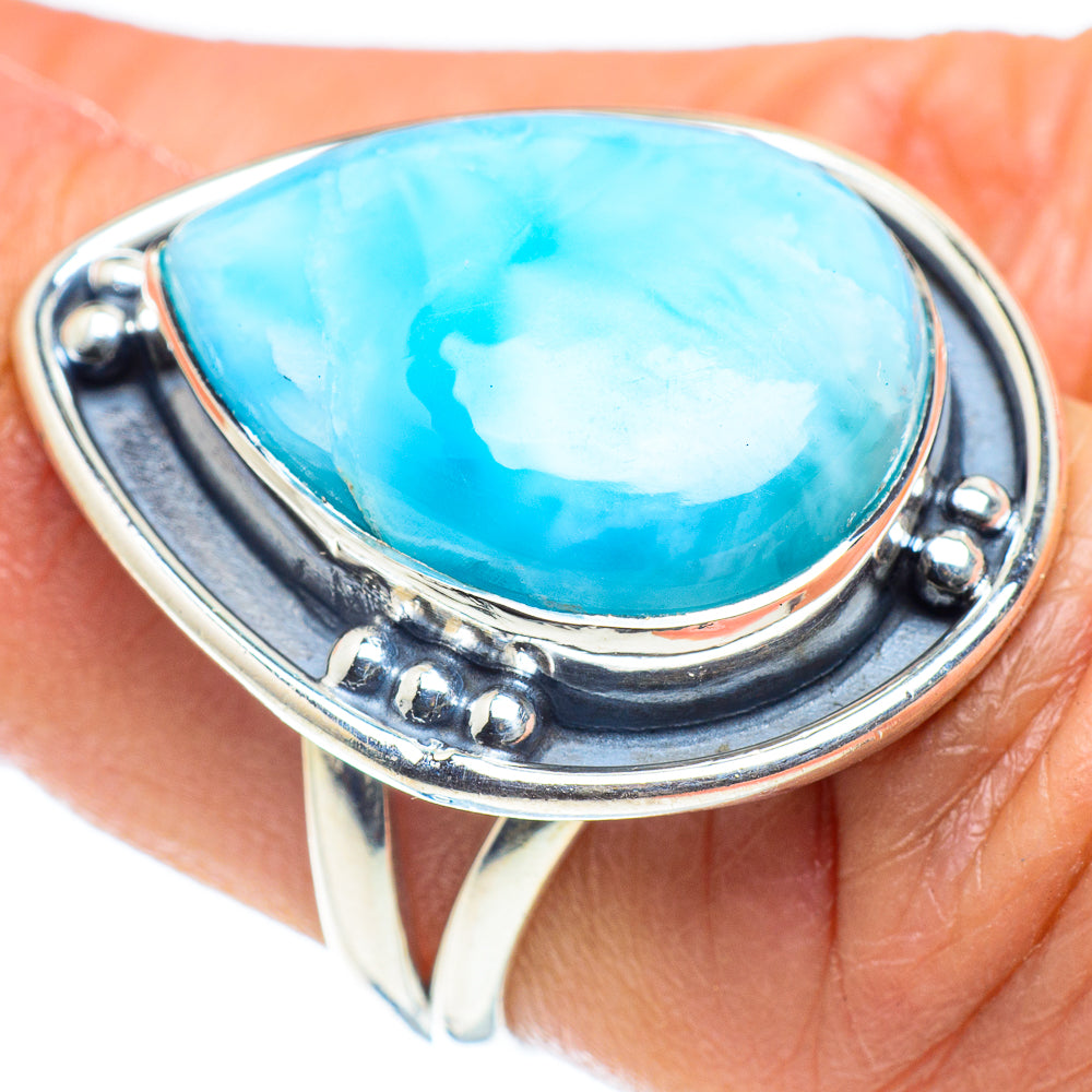Larimar Rings handcrafted by Ana Silver Co - RING58450