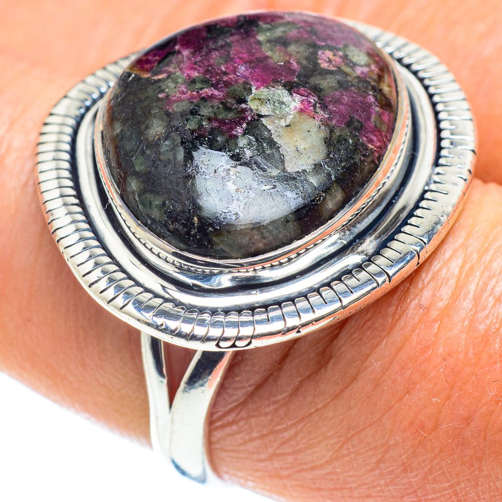 Russian Eudialyte Rings handcrafted by Ana Silver Co - RING58451