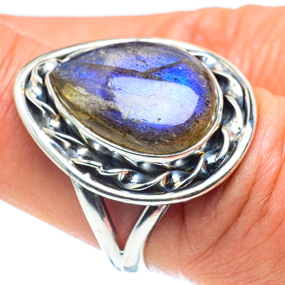 Labradorite Rings handcrafted by Ana Silver Co - RING58459