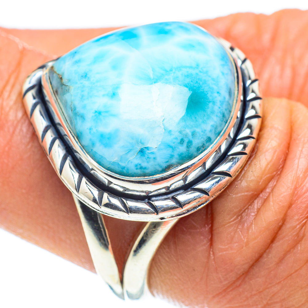 Larimar Rings handcrafted by Ana Silver Co - RING58462