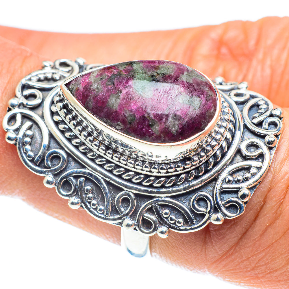 Russian Eudialyte Rings handcrafted by Ana Silver Co - RING58468