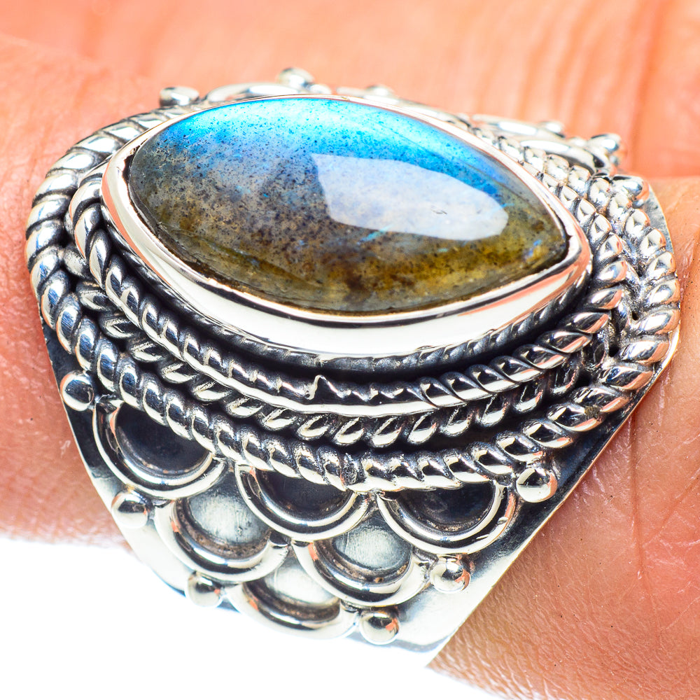 Labradorite Rings handcrafted by Ana Silver Co - RING58470