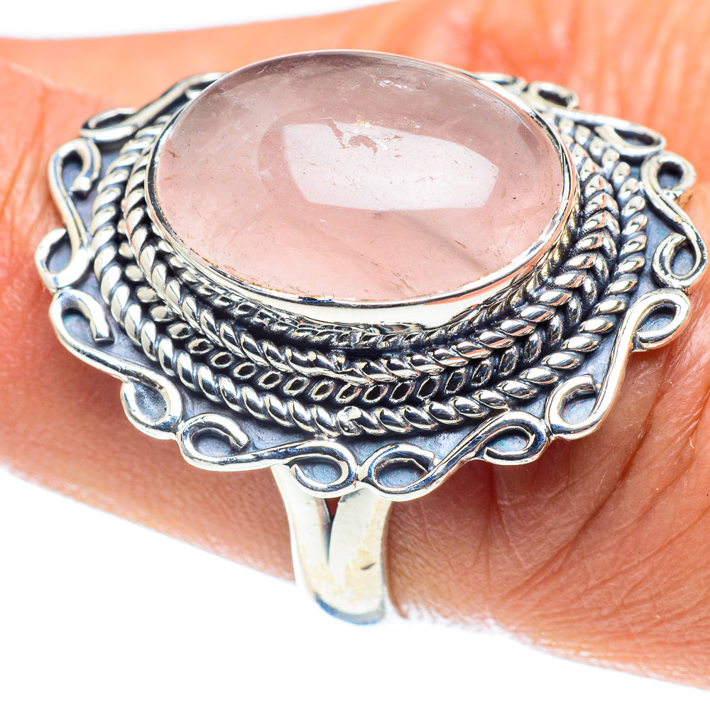 Rose Quartz Rings handcrafted by Ana Silver Co - RING58471